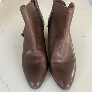 Frye Dark Brown Leather Ankle Booties